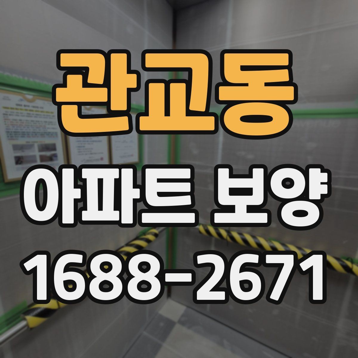 관교동 아파트 보양 작업 전후 비교로 보는 변화