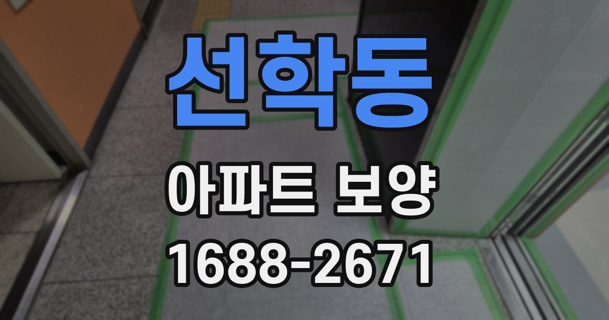 선학동 아파트 보양