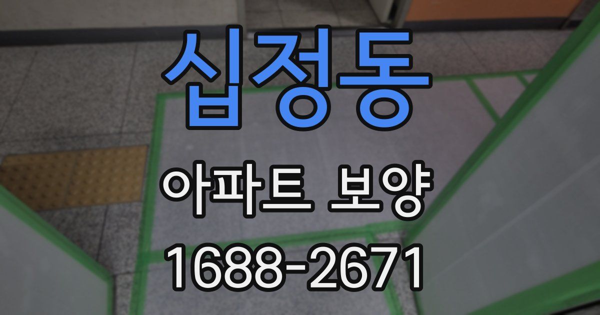 십정동 아파트 보양
