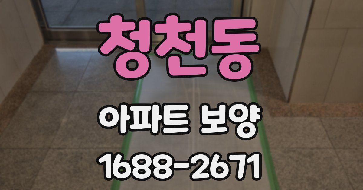 청천동 아파트 보양
