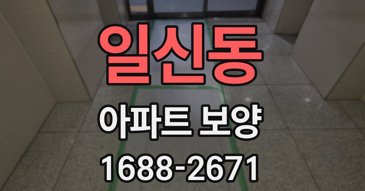 일신동 아파트 보양