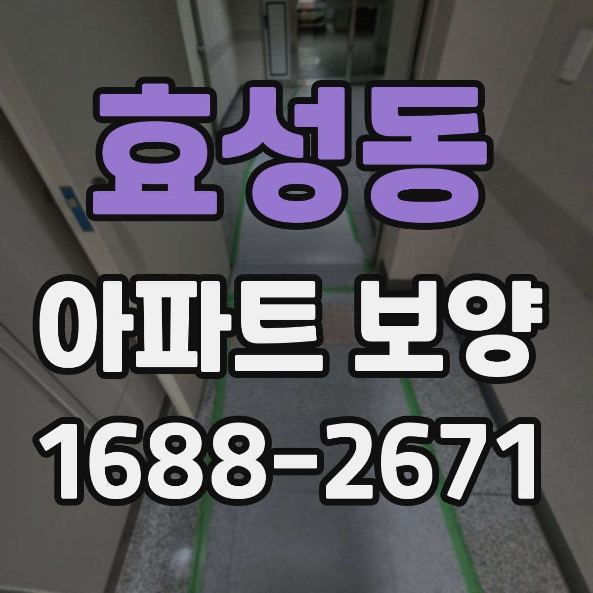 효성동 아파트 보양 적용 구역별 자재 사용 예시