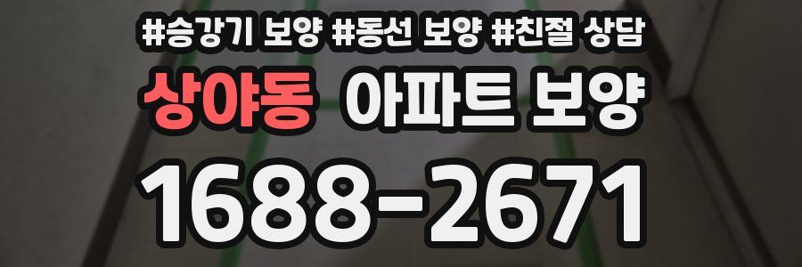 상야동 아파트 보양