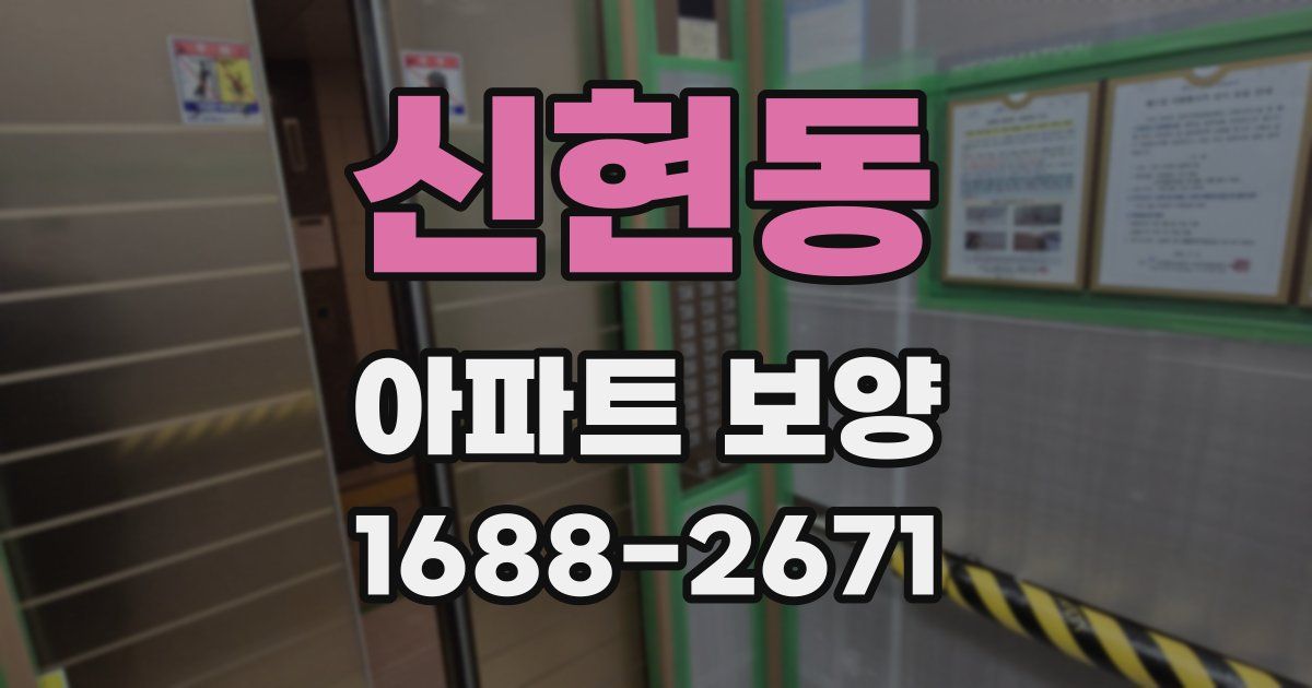 신현동 아파트 보양