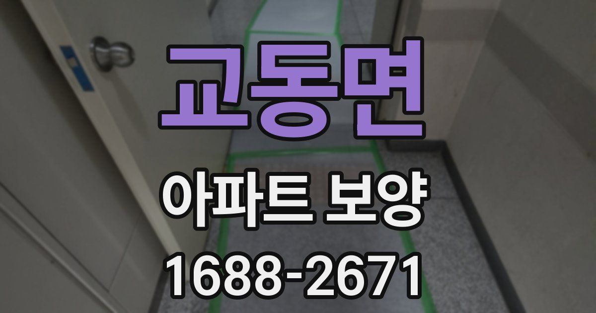 교동면 아파트 보양