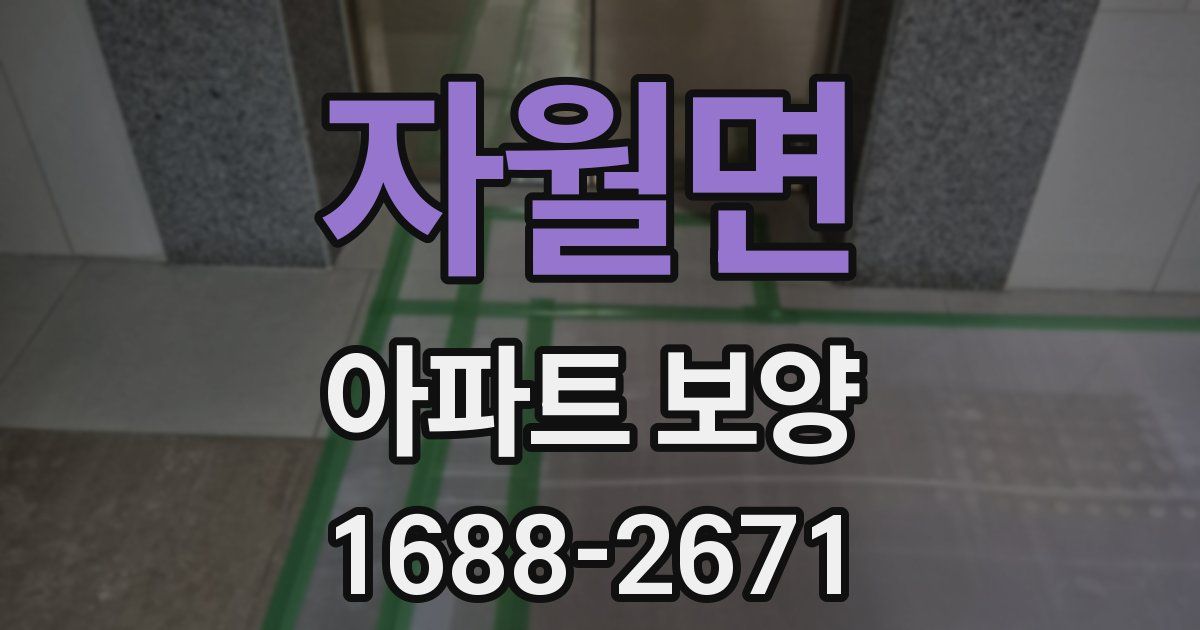 자월면 아파트 보양