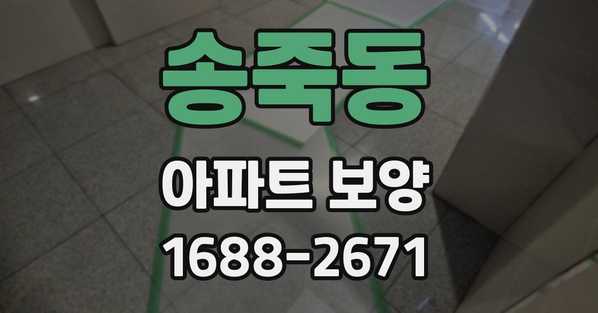 송죽동 아파트 보양