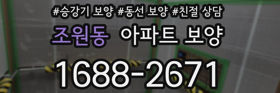 조원동 아파트 보양