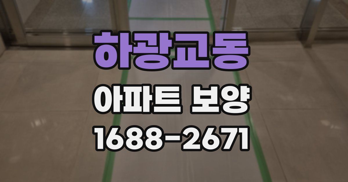 하광교동 아파트 보양