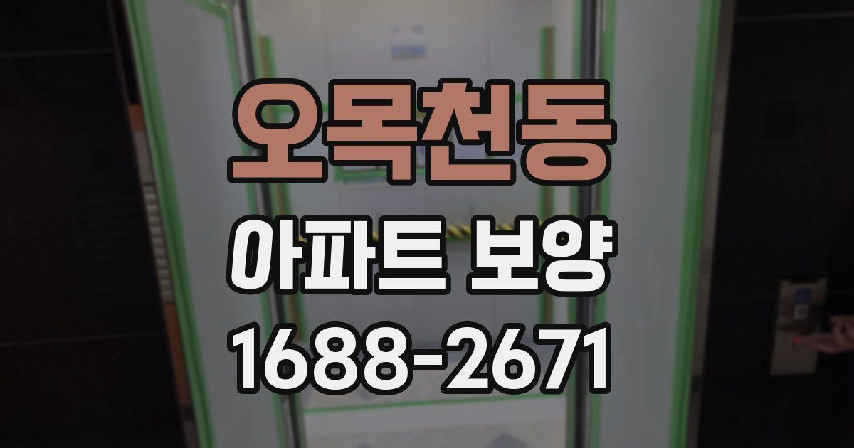 오목천동 아파트 보양