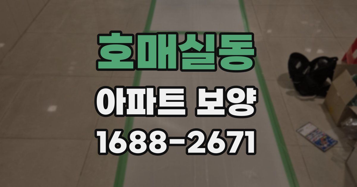 호매실동 아파트 보양