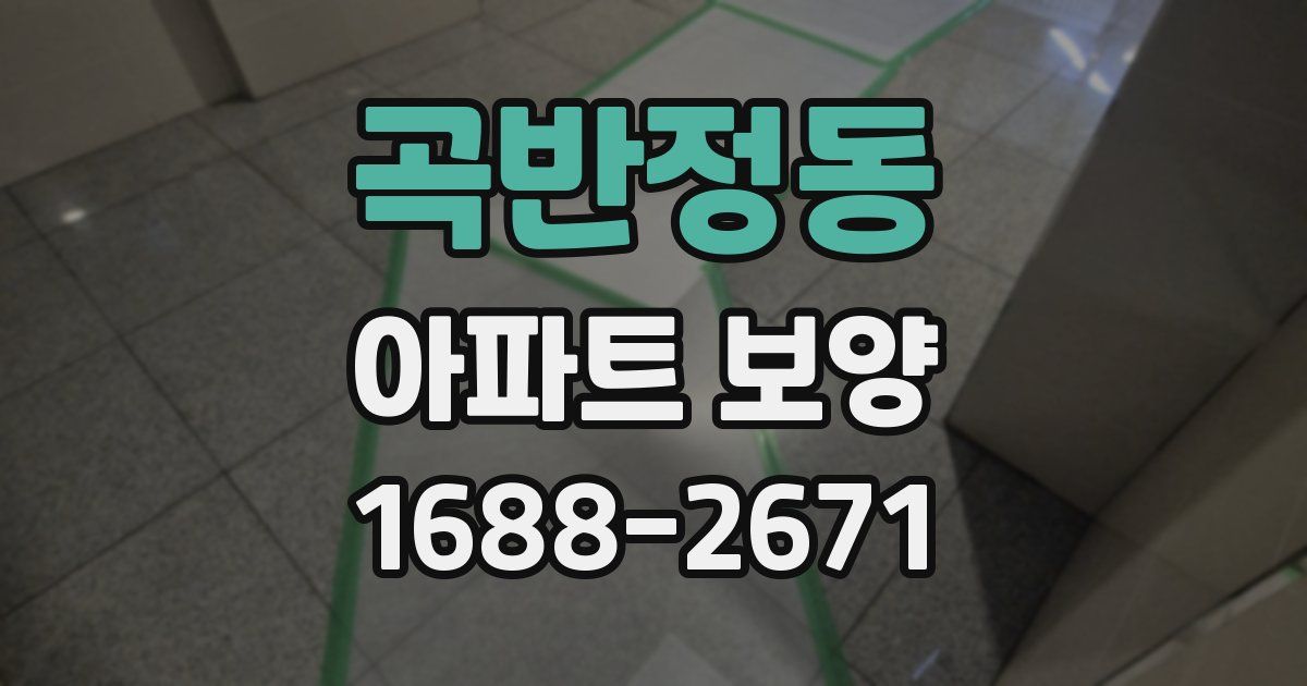 곡반정동 아파트 보양