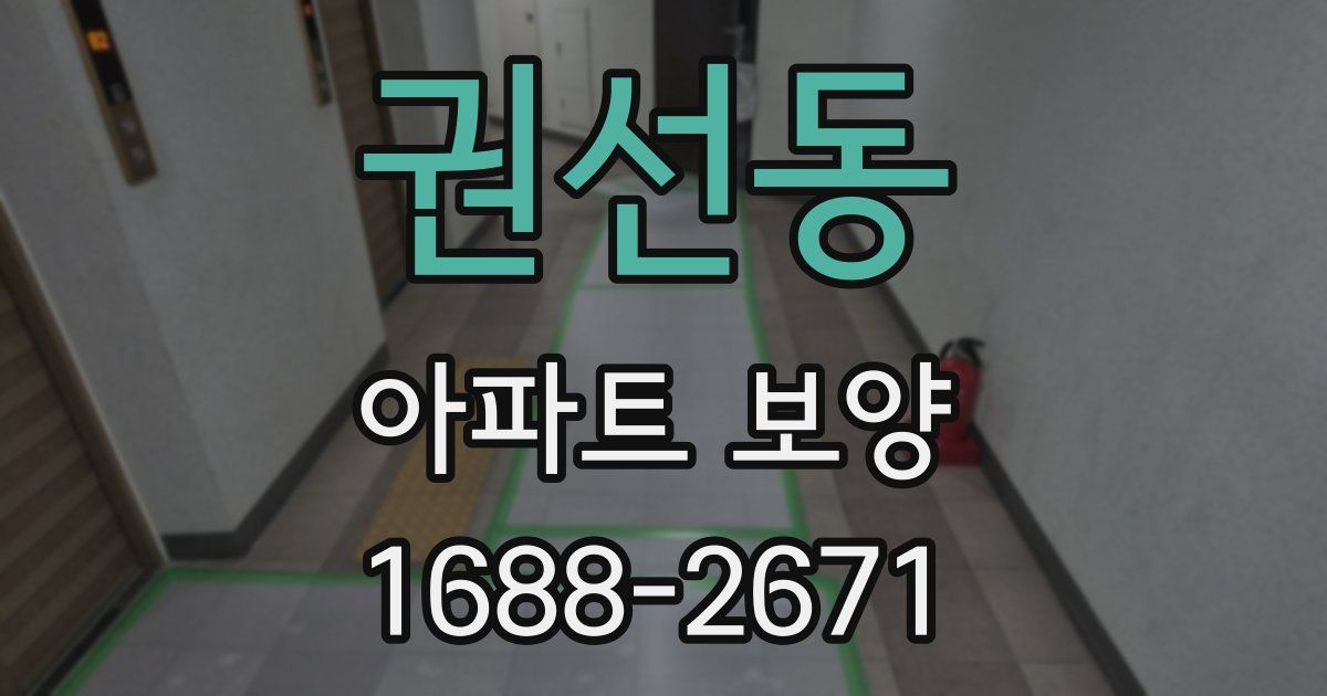 권선동 아파트 보양