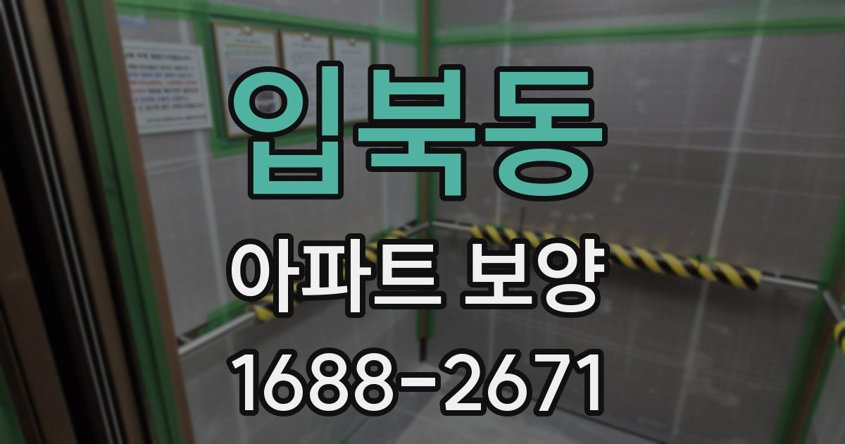 입북동 아파트 보양