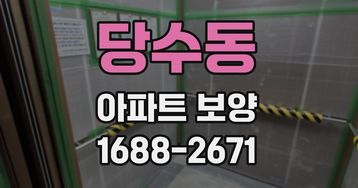 당수동 아파트 보양
