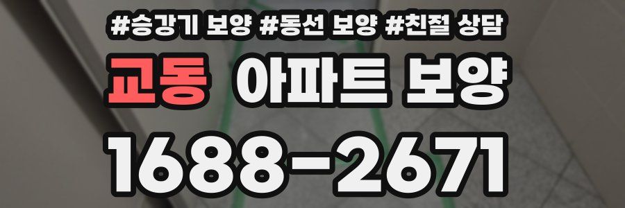 교동 아파트 보양