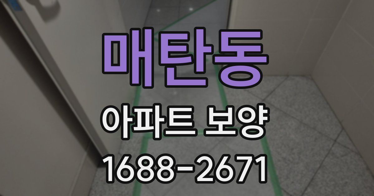 매탄동 아파트 보양