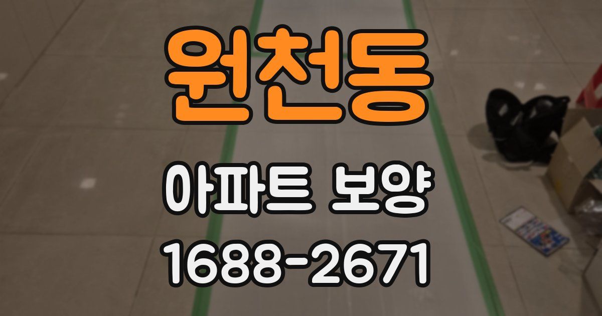 원천동 아파트 보양