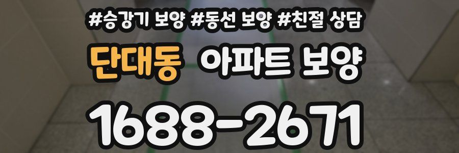 단대동 아파트 보양