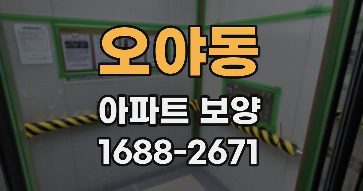 오야동 아파트 보양