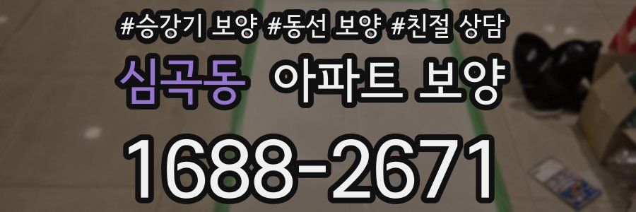 심곡동 아파트 보양
