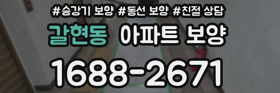 갈현동 아파트 보양