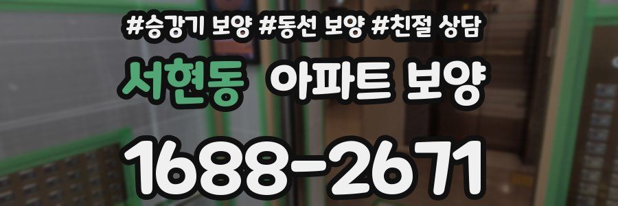 서현동 아파트 보양