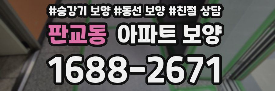 판교동 아파트 보양