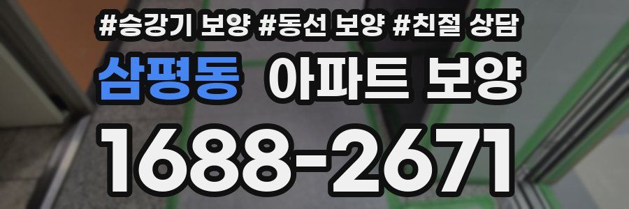 삼평동 아파트 보양