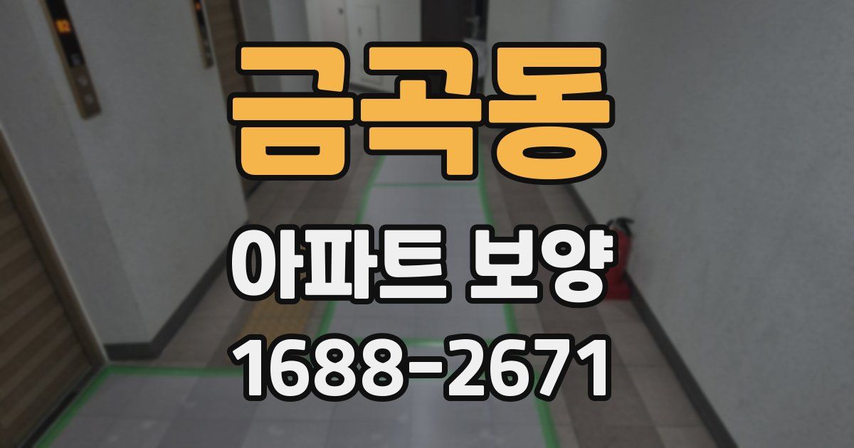 금곡동 아파트 보양