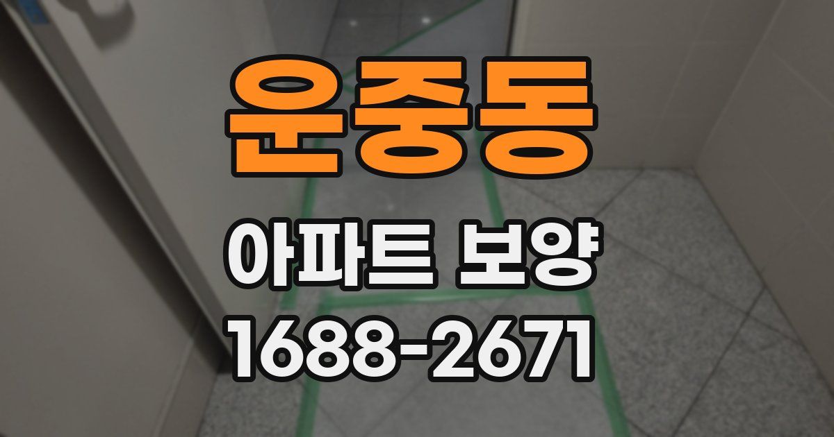 운중동 아파트 보양
