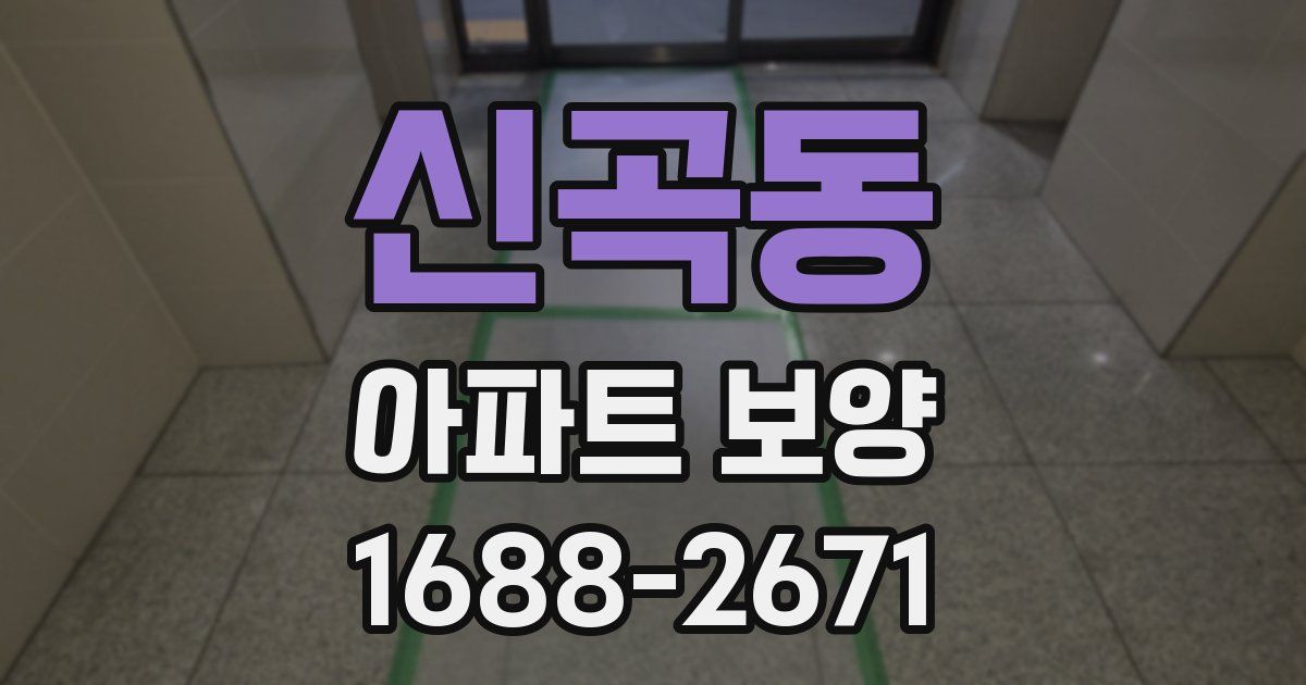신곡동 아파트 보양