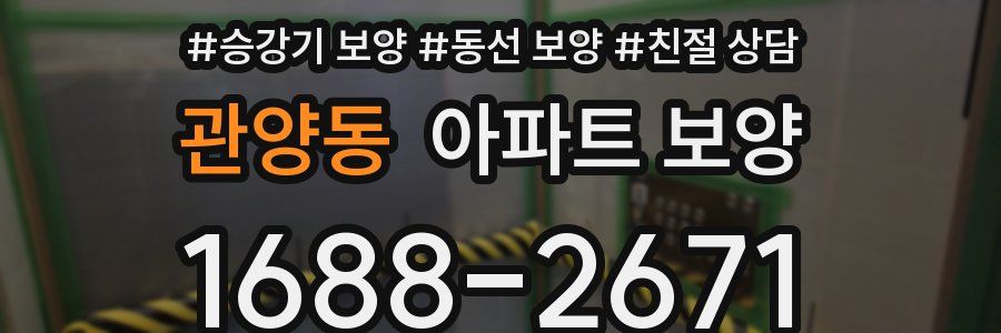 관양동 아파트 보양
