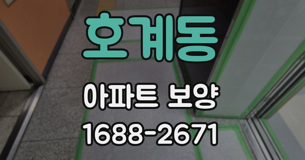 호계동 아파트 보양