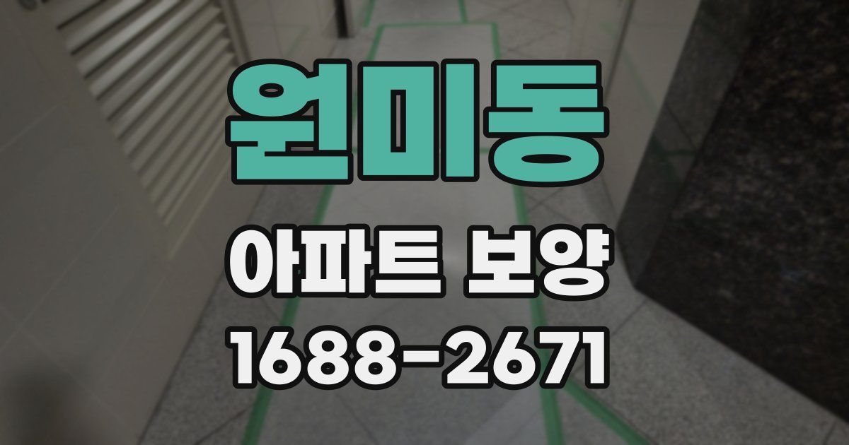 원미동 아파트 보양
