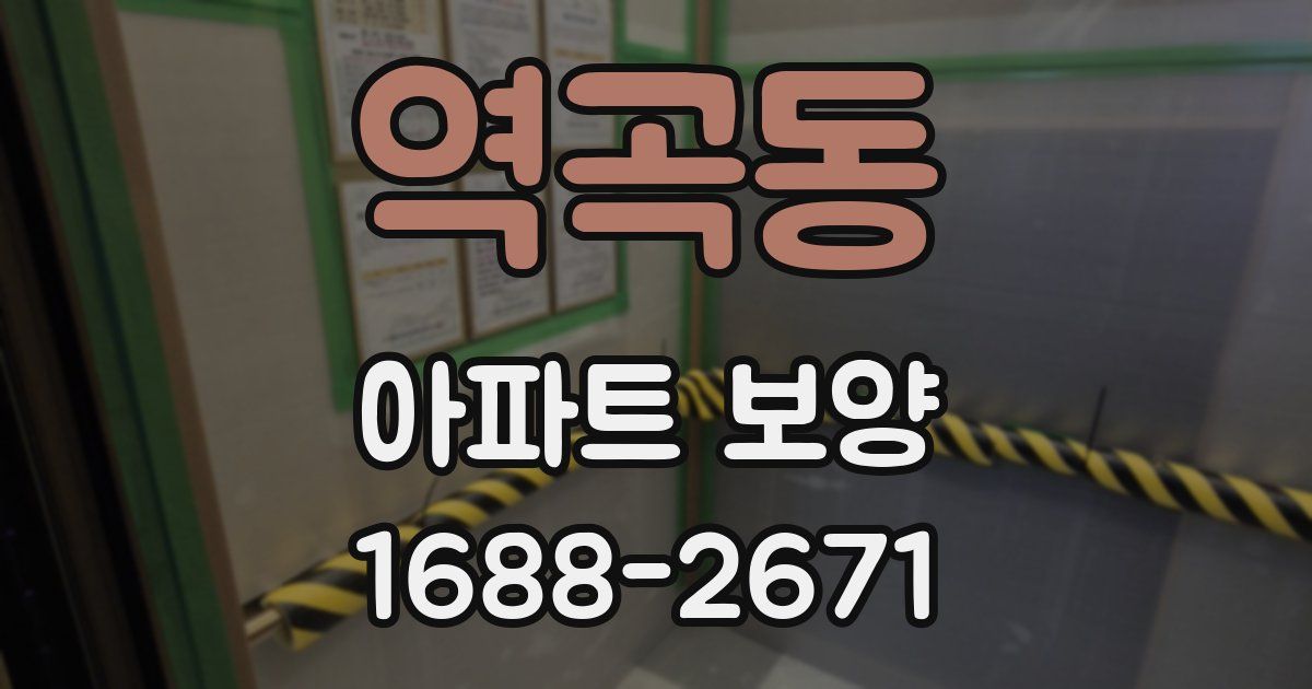 역곡동 아파트 보양