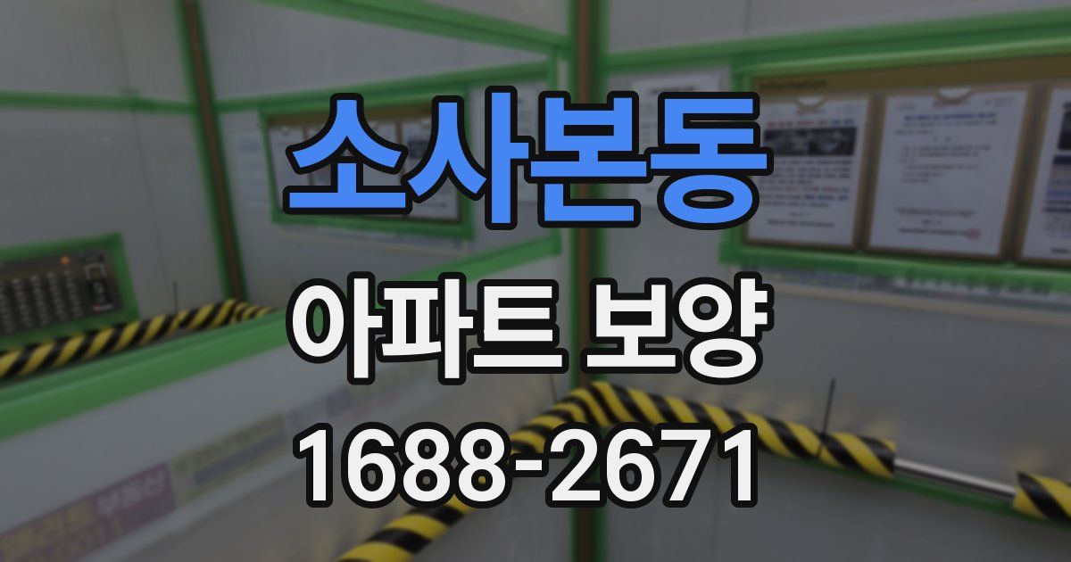 소사본동 아파트 보양