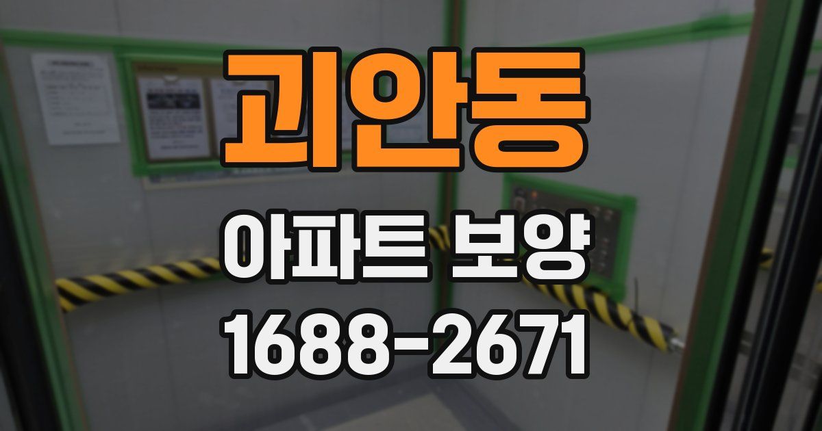 괴안동 아파트 보양