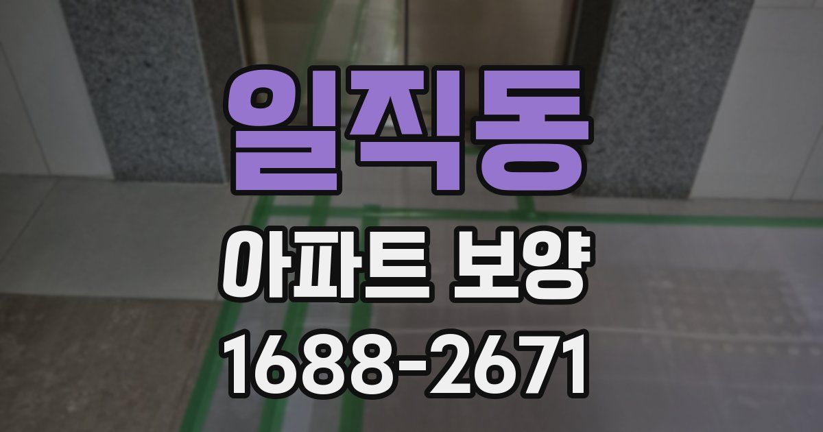 일직동 아파트 보양