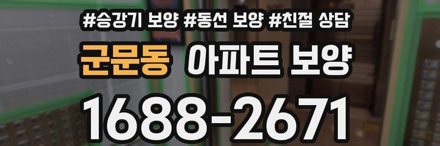 군문동 아파트 보양