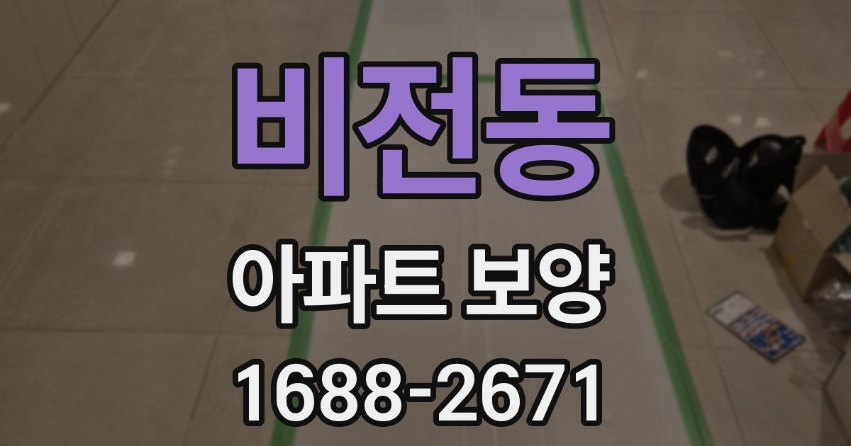 비전동 아파트 보양