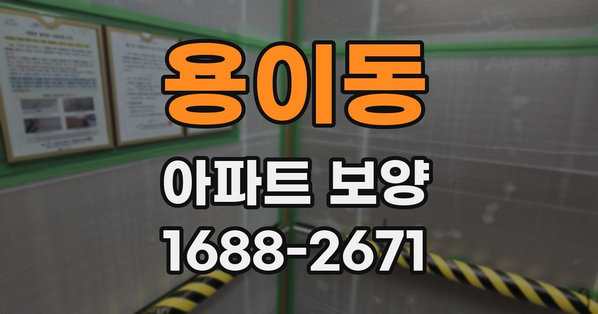 용이동 아파트 보양