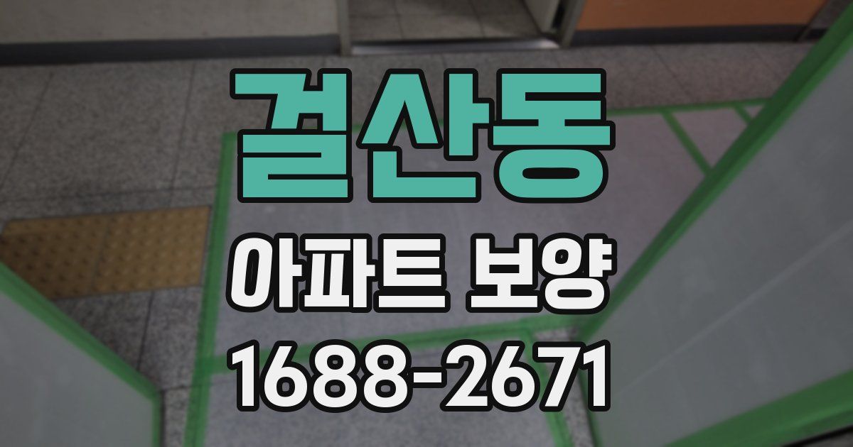 걸산동 아파트 보양