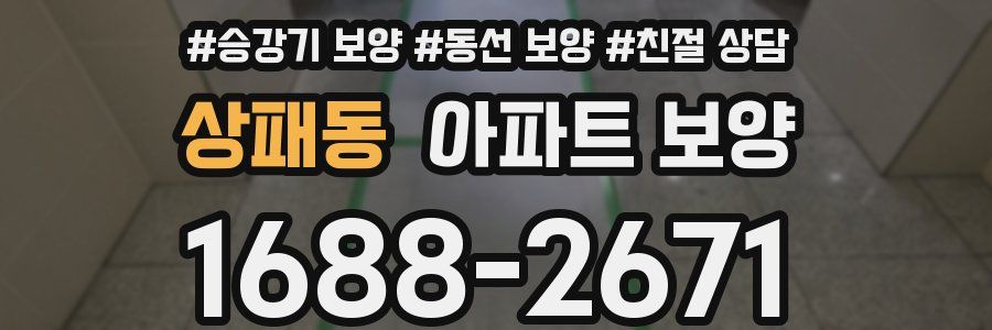 상패동 아파트 보양