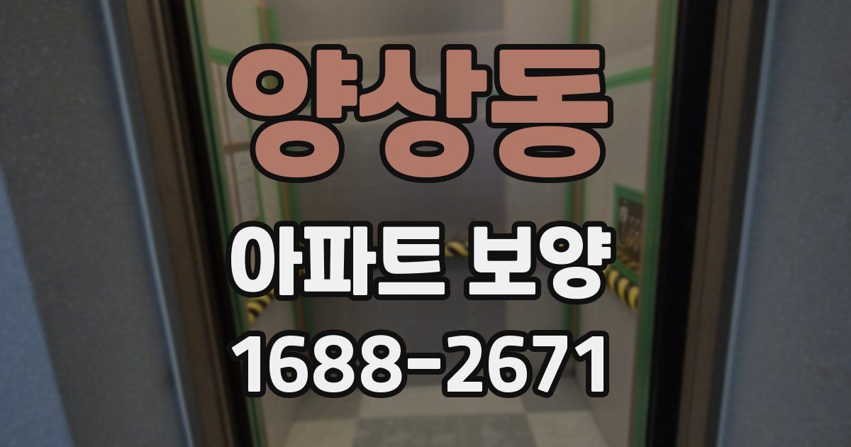 양상동 아파트 보양