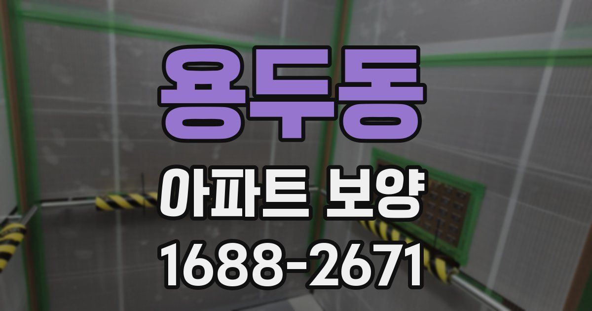 용두동 아파트 보양