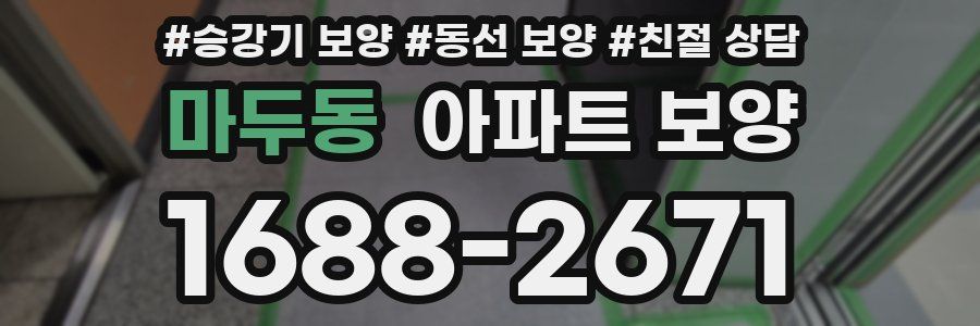 마두동 아파트 보양