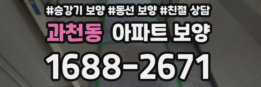 과천동 아파트 보양