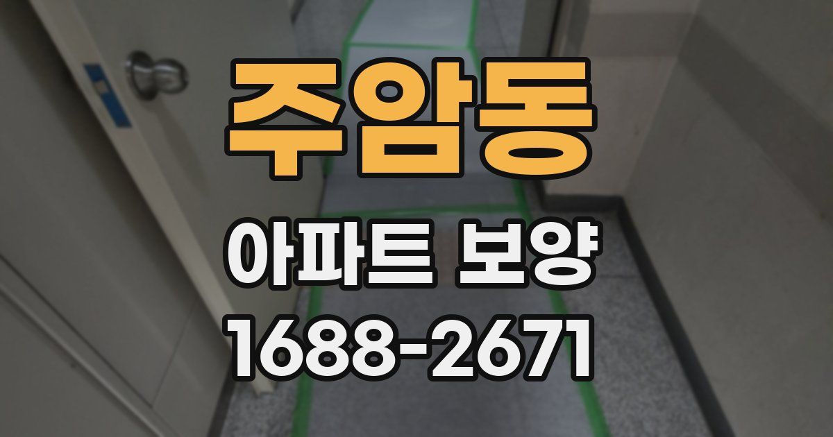 주암동 아파트 보양