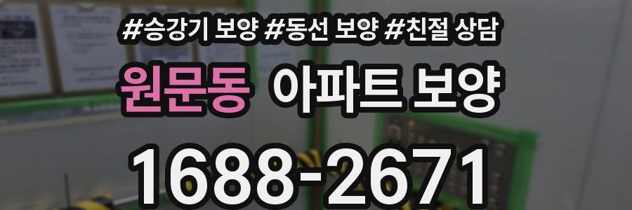 원문동 아파트 보양